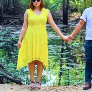 Yellow Laced Summer Dress